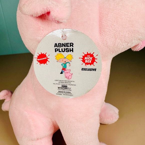 Hey Arnold! ABNER PINK PIG 8 Inch Nick Box Exclusive with Tag Plush Stuffed Toy - Picture 11 of 11